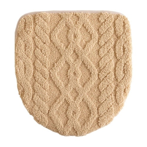 蓋カバー アラン トイレフタカバー 兼用 ベージュ