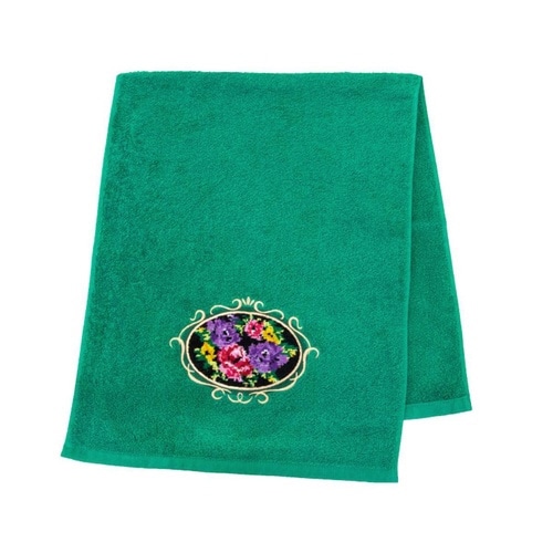 タオル シェニールロゼ 約33×80cm グリーン