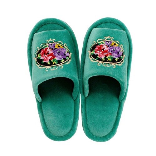 トイレスリッパ シェニールロゼ スリッパ グリーン