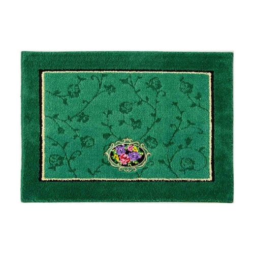 洗面マット シェニールロゼ グリーン