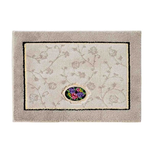 洗面マット シェニールロゼ ベージュ