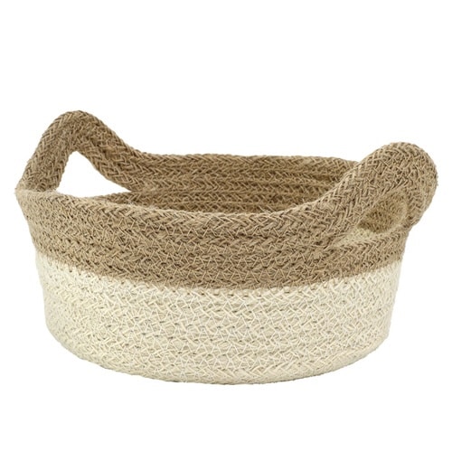 かご コニカルジュートトレイ ホワイト