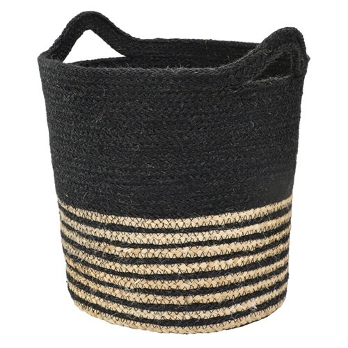 かご コニカルジュートバスケット ブラック
