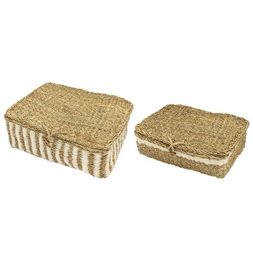 かご レクタングル ふた付き ストレージ M L