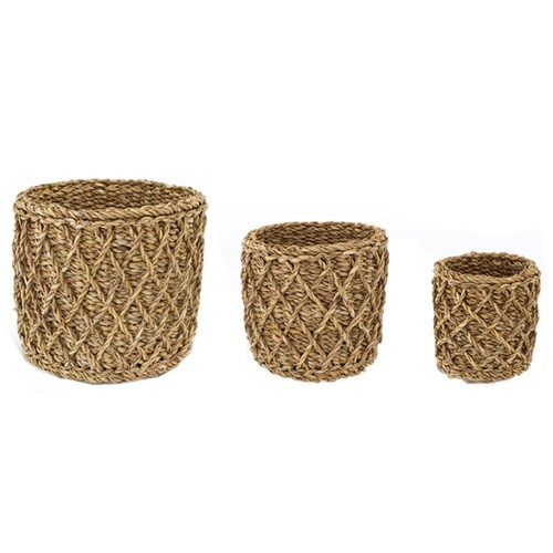 かご バスケット 3個組 ラティス 小物入れ S