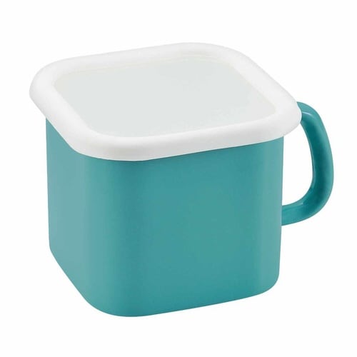 保存容器 プチッと ホーロー角型 ブルー×2