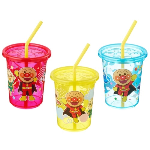 コップ アンパンマン ストローカップ 3個入