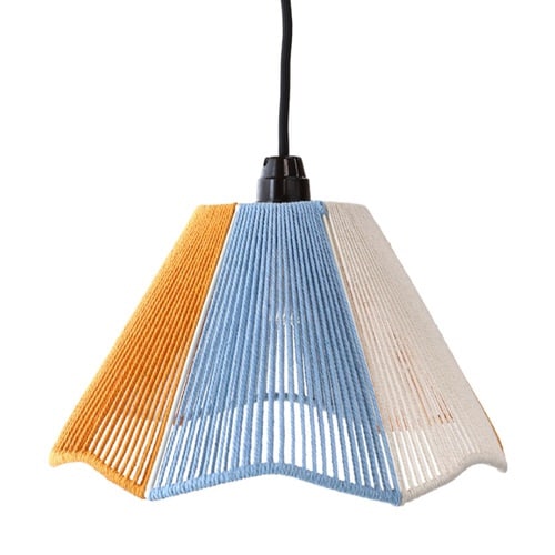 コットンハンギングランプ ブルー×イエロー