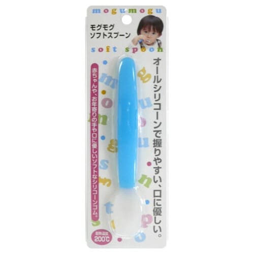 モグモグソフトスプーン シリコーンゴム製 ブルー