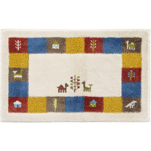 玄関マット 洗える コーナー吸着 シエラ×ベージュ