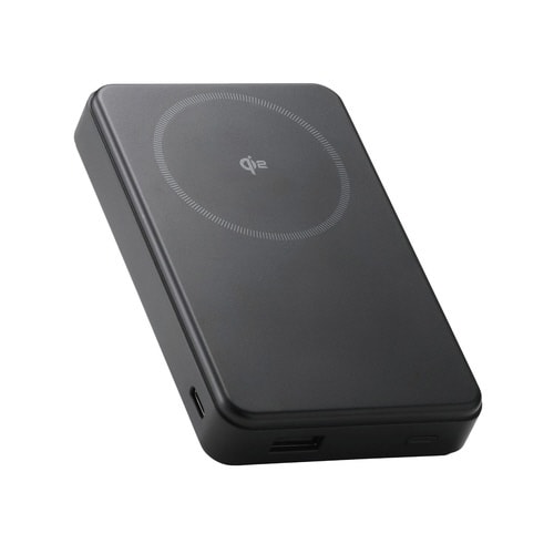 モバイルバッテリー 磁石 10000mAh 黒