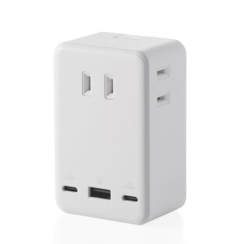 電源タップ コンセント×3 C×2 A×1 白