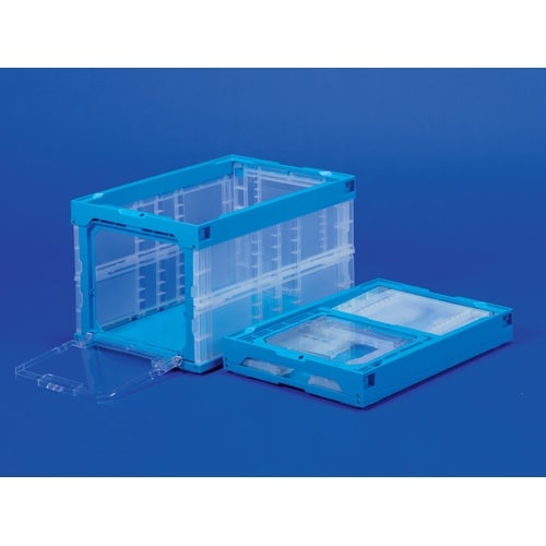 オリコンラック50B短側扉)透明/ブルー