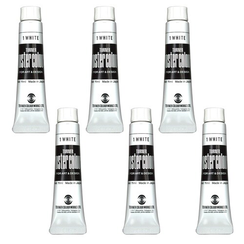 T ポスターカラー 11ml 1 ホワイト 6個