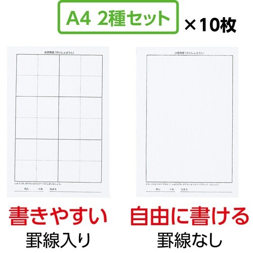 水書紙セットA4 2枚組(不織布)(10枚セット)