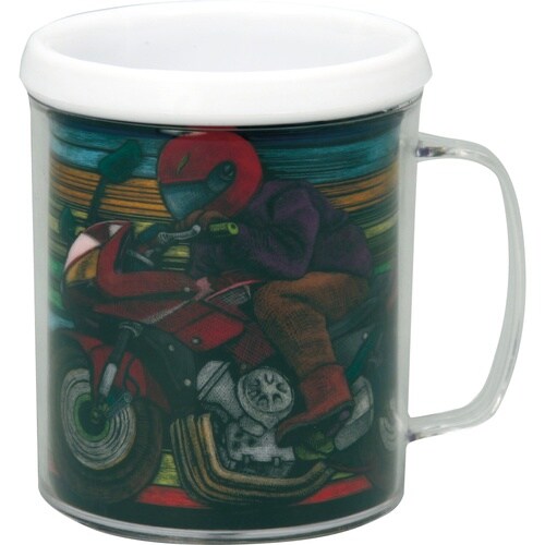 ポリエステル製アートガラス マグカップ