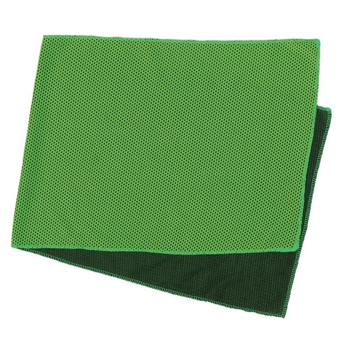 ひんやり冷感タオル 蛍光グリーン
