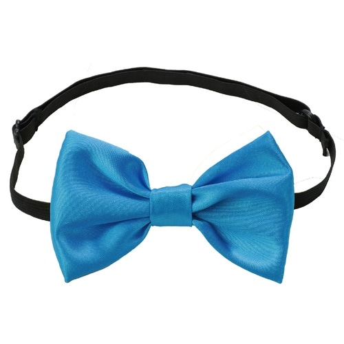 ソフトサテン 蝶ネクタイ 青