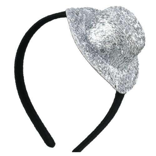 キラキラ帽子付カチューシャ シルバー