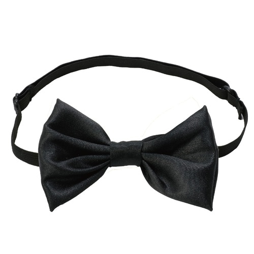 ソフトサテン 蝶ネクタイ 黒