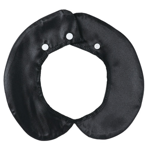 ソフトサテン 付け襟 黒