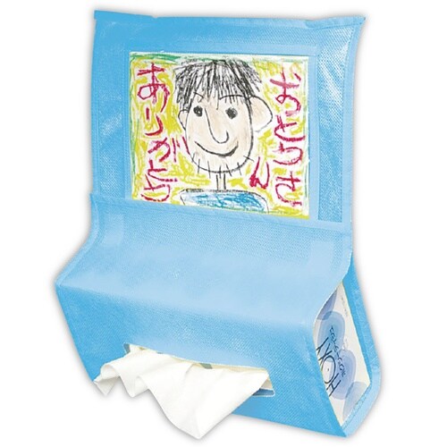 プレゼント車用ティッシュホルダーライトブルー