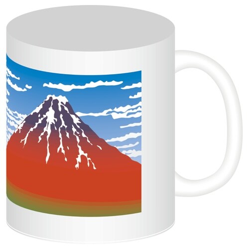 葛飾北斎 赤富士マグカップ