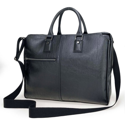 暁 ブリーフケース 3層式 ブラック