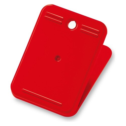 プラクリップ 無地 10個入 赤×4