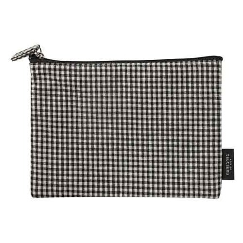 ギンガムチェック フラットポーチ×3