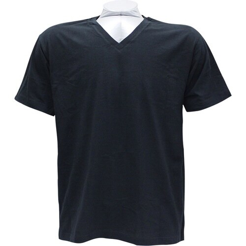 半袖V首Tシャツ LLサイズ 黒×6