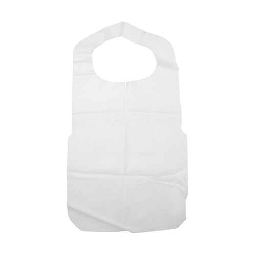 使い捨て不織布エプロン ホワイト 1袋(