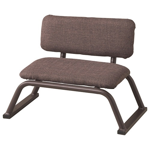 パイプ積み重ね正座イス ブラウン 背付