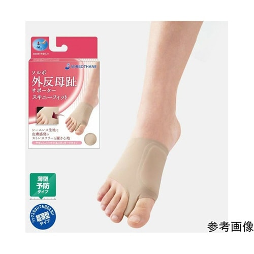 外反母趾サポータ スキニーフィット茶L左