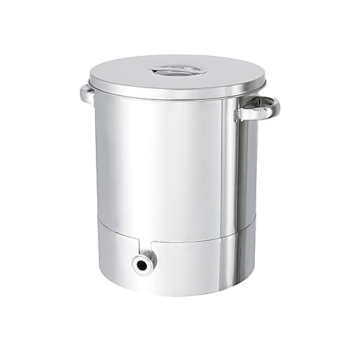 底部勾配型ステンレス容器 ストック蓋付