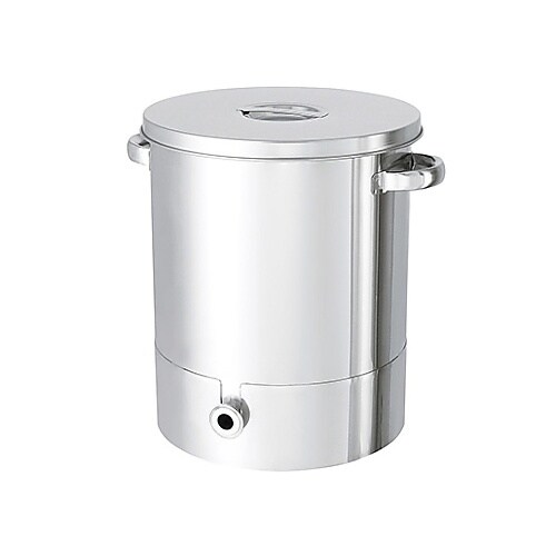 底部勾配型ステンレス容器 ヒラ蓋付 40