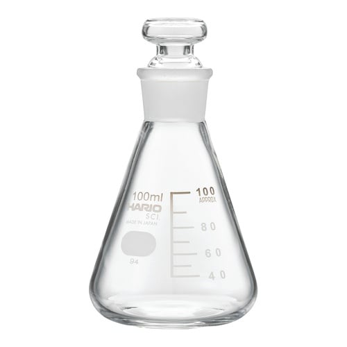 共栓三角フラスコ 100mL(TS22)