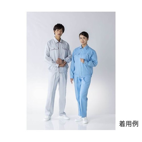 ESD対策上着 青×グレー 5L JG2