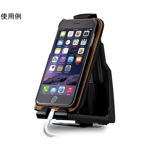 車内用品 ワニ型クリップホルダー ブラッ