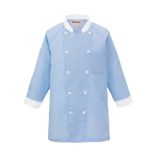 コックシャツ L ブルーストライプ 68