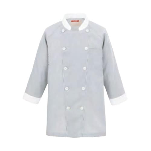 コックシャツ LL ブラックストライプ