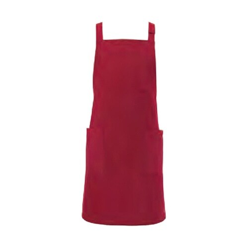 胸当てエプロン フリー パプリカレッド