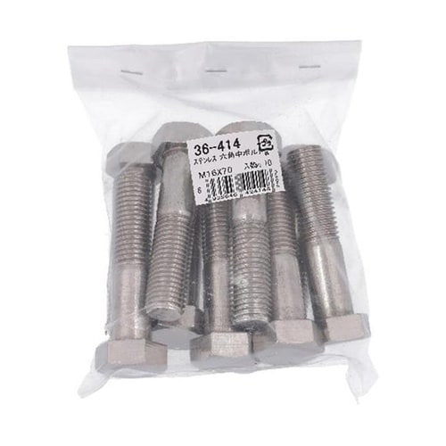 ステン 六角中ボルト M16×70 10