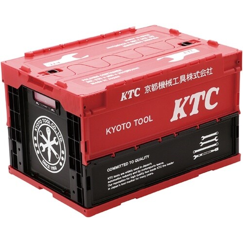 KTC折り畳みコンテナ 容量50L レッ