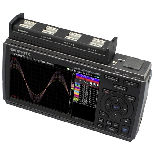 データロガー本体と20chスクリューレス
