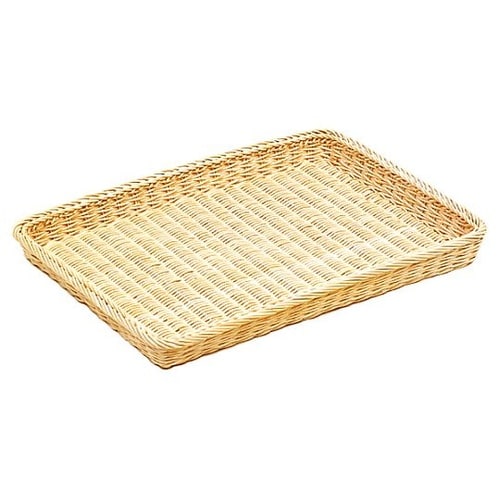 籐 浅型パンかご 白42号 16−732