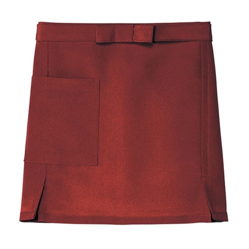 無地 前掛け エンジ F OD27