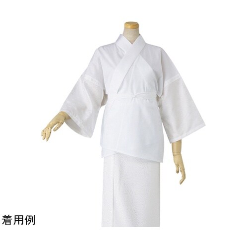 着物・茶衣着用 筒袖半襦袢 上 ホワイト