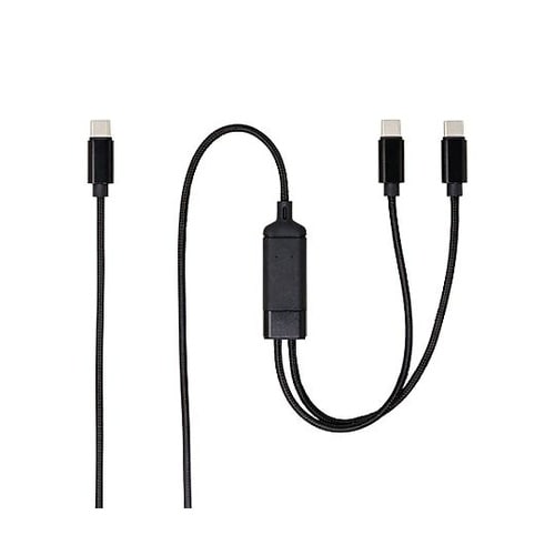 USB−C二股充電ケーブル PD100W