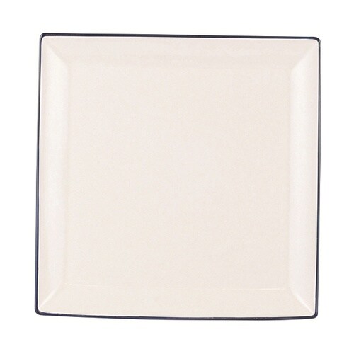 渕彩 クリーンコート 角大皿 ホワイト&